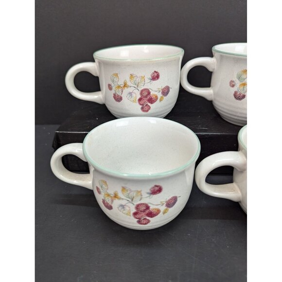 International Tableworks Sweet Bounty 043 Stoneware Coffee/Tea Cup Set of 4 - Picture 4 of 8